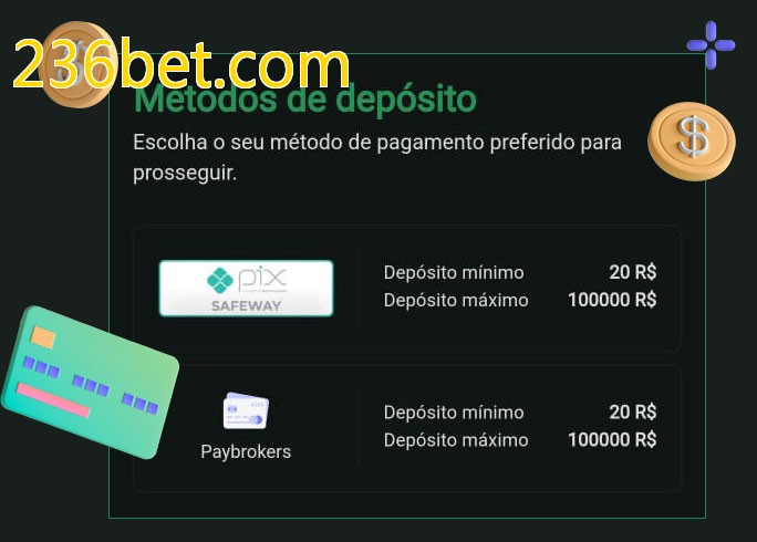 O cassino 236bet.combet oferece uma grande variedade de métodos de pagamento